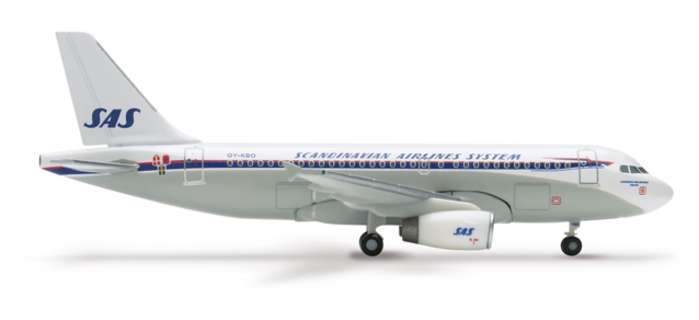 Daron Worldwide Trading HE551762 Herpa Sas A319 1/200 Retro Livery