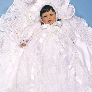 Dolls by Berenguer 101 La Baby Christening Outfit Inch Brunette - 22 Inch Collector Edition