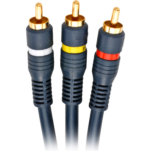 Steren 254325BL Python 3 RCA AV Cables
