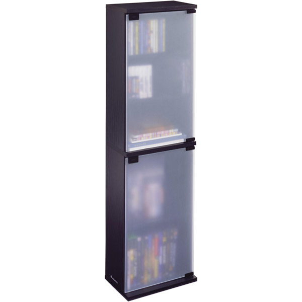 Cabinet Doors - Atlantic 3843-5388 Oskar Wood Cabinet With Frosted Glass Doors