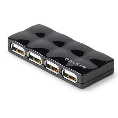 Belkin F5U404BLK USB 2.0 4Port Mobile Hub Blk