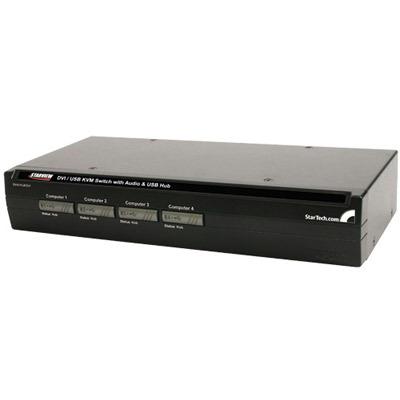Startech SV431UADVI 4-Port DVI+USB KVM Swtch/audio