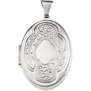 Sterling Silver Oval Shaped Locket