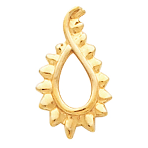 14K Yellow Gold Tear Drop Pendant