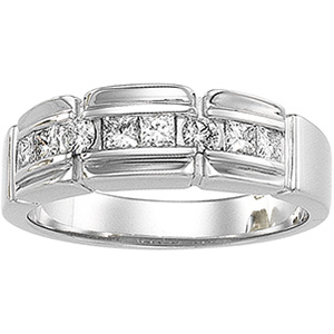 14K White Gold Men s Diamond Ring Ring Size: 10
