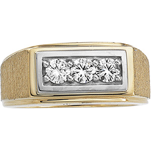 14K Yellow Gold Men's Diamond Fashion Ring Ring Size: 10