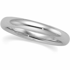 10K White Gold Comfort Fit Band - 3mm Ring Size: 6