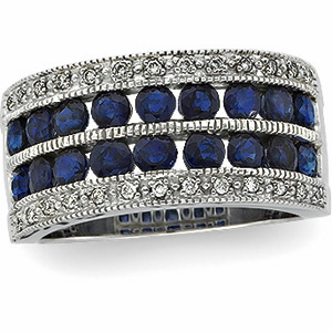 14K White Gold Diamond Bridal Anniversary Band Ring Ring Size: 6