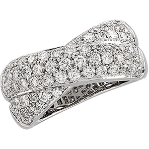 14K White Gold Diamond Ring Ring Size: 6