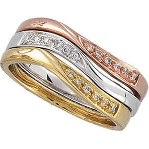 14K White Gold Diamond Ring Ring Size: 6