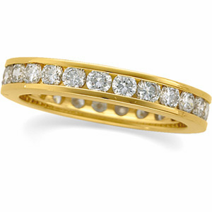 Platinum Diamond Eternity Band Ring Ring Size: 7