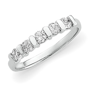 Platinum Diamond Band Ring Ring Size: 6