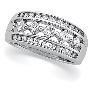 14K White Gold Diamond Anniversary Band Ring Size: 6 anniversary gifts