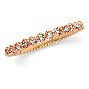 14K Rose Gold Diamond Anniversary Band Ring Ring Size: 6 anniversary gifts