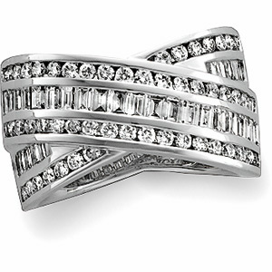 Platinum Diamond Bridal Anniversary Band Ring Ring Size: 6