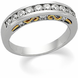 Platinum Diamond Bridal Anniversary Band Ring Ring Size: 6