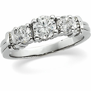 14K White Gold Diamond Bridal Anniversary Band Ring Ring Size: 6 anniversary gifts