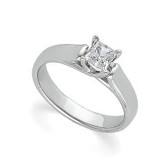 Platinum Solitaire Diamond Bridal Engagement Ring Ring Size: 6