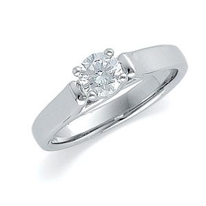 Platinum Solitaire Diamond Bridal Engagement Ring Ring Size: 6