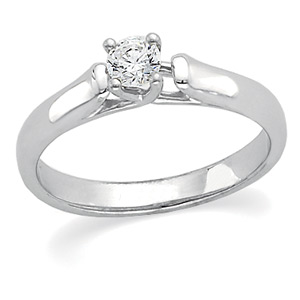 Platinum Solitaire Diamond Bridal Engagement Ring Ring Size: 6