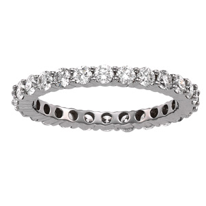 14K Yellow Gold Diamond Bridal Eternity Band Ring Ring Size: 7