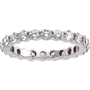 14K Yellow Gold Diamond Bridal Eternity Band Ring Ring Size: 7