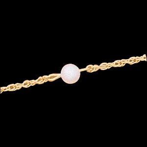 14K Yellow Gold Child's Bracelet W/Cultured Pearl