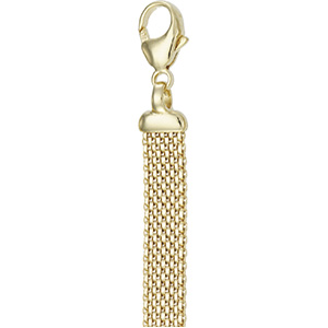 Sterling Silver Solid Flat Mesh Bracelet - 7 inches
