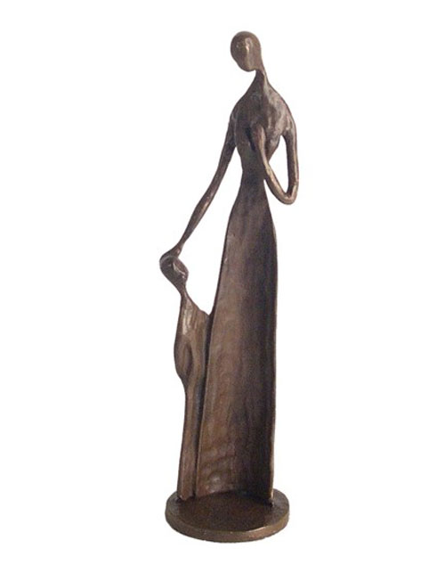Danya B ZD6797 Mom with Child Bronze Sculpture