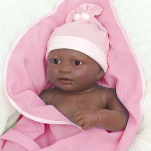 American Doll - Dolls By Berenguer 209 La Newborn African American Specialty Play Doll-Anatomically Correct