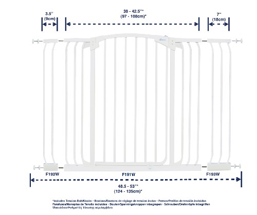 Dream Baby L792W Extra Tall Hallway Swing Closed... by DreamBaby