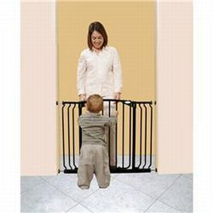 Dream Baby L788B Two Extra Tall Swing Closed Security Gates Black with Extensions Included