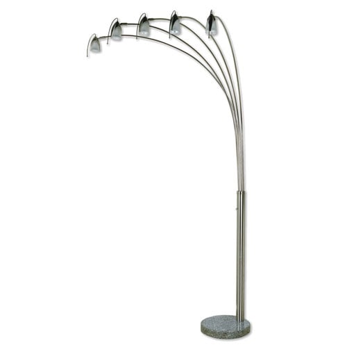 00ore6998 5 Adjustable Arms Arch Floor Lamp With Marble Base
