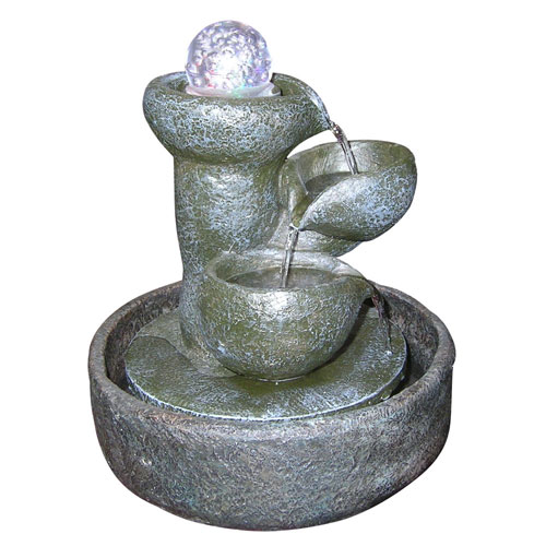 Dorel 00MZ120451 Rainbow Ball Stone Fountain - 10.5 Inch