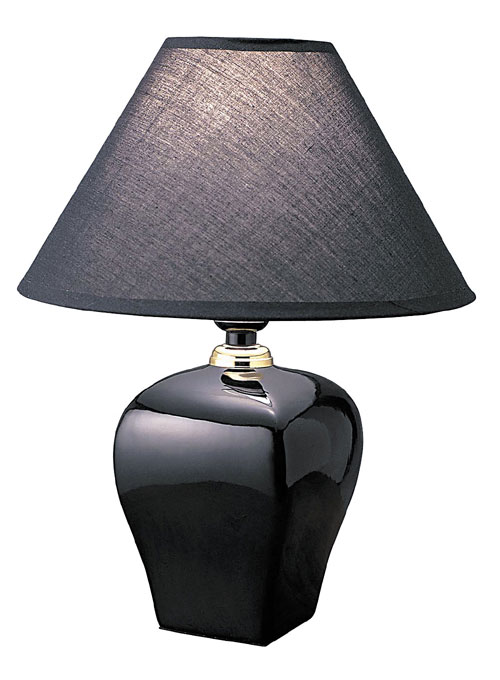 00ore608bk Ceramic Table Lamp - Black