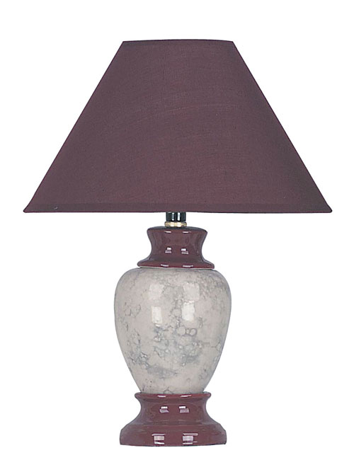 00ore609bg Ceramic Table Lamp - Burgundy
