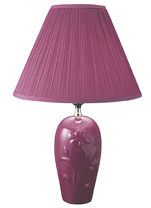 00ore6119bg Ceramic Table Lamp - Burgundy