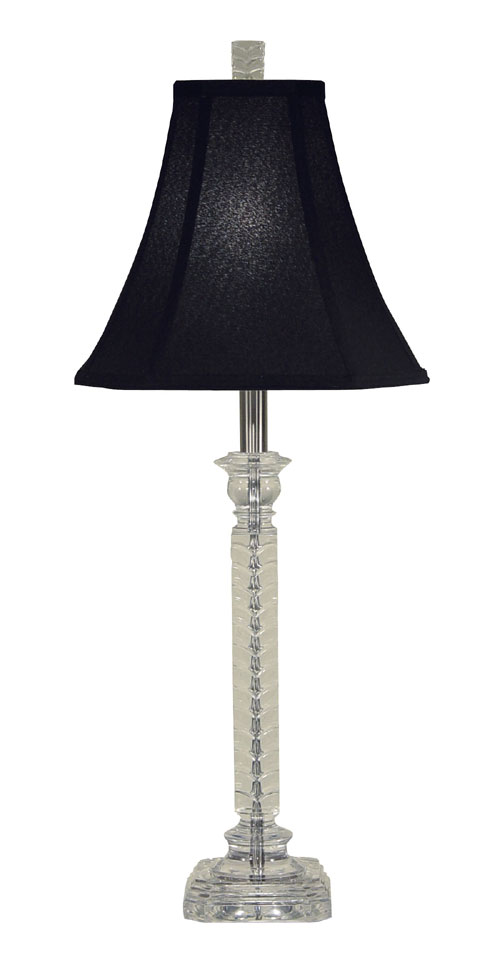 Dorel 00TL10511S 25 Inch Crystal-Like Table Lamp