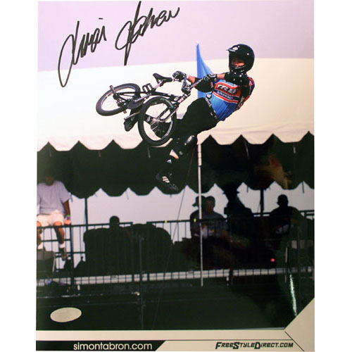 Biking - Steiner Sports TABRPHS000001 Simon Tabron Autographed Black Biking 8x10 Photograph