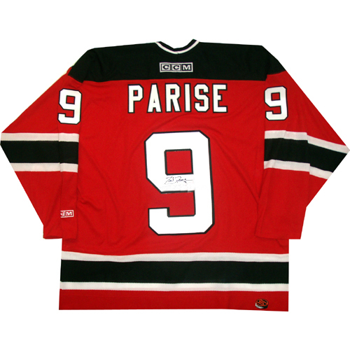 Hockey Jersey - Steiner Sports PARIJES000000 Zach Parise Autographed Replica Red NJ Devils Jersey