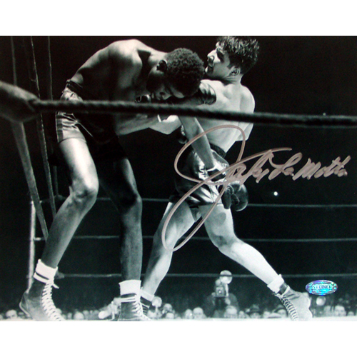 Steiner Sports LAMOPHS016006 Jake LaMotta Autographed Vs. Jackie Wilson Uppercut To The Body 16x20 Photograph