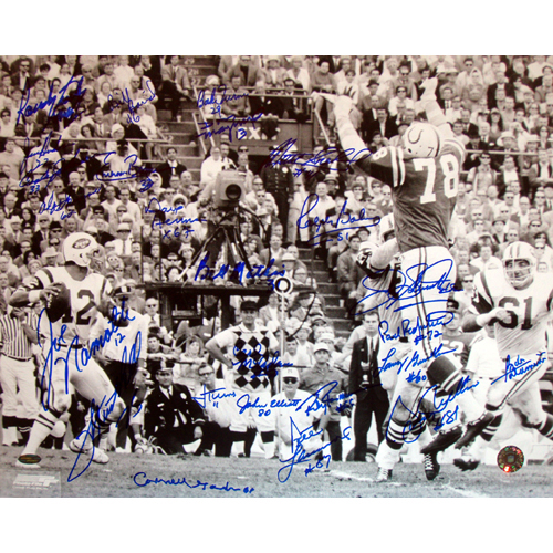 1969 New York Jets - Steiner Sports JETSPHS016006 1969 New York Jets Team Signed Joe Namath Vs Bubba Smith 16x20 Photograph