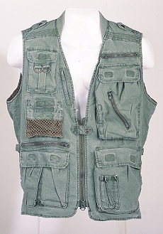 Humvee HMV-VS-OD-XL Humvee Safari Vest Olive Drab XL