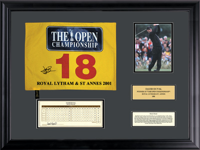 Pro Tour Memorabilia 17466A-66E David Duval - 2001 British Open Pin Flag - Autographed