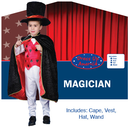 Dress Up America Deluxe Magician Dress up Costume Set Large 1214 232L