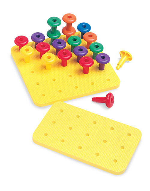 Play Sets - FRANK SCHAFFER PUBLICATIONS ID-6264 JUMBO EASY GRIP PEGS SET 30 PEGS-WITH 1 25-HOLE PLAYPAD