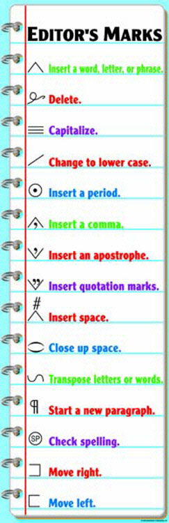 MCDONALD PUBLISHING MC-V1613 COLOSSAL POSTER EDITORS MARKS-GR. 4-9+ OVER 5-1/2 TALL