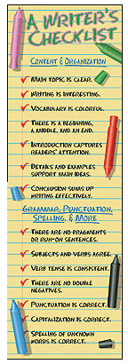 MCDONALD PUBLISHING MC-V1623 A WRITERS CHECKLIST COLOSSAL CONCE-PT POSTER