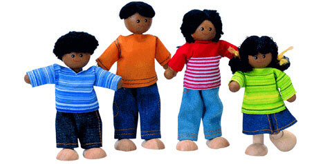 Cheap Doll Furniture - PLAN TOYS BR-39741600 MINIATURE DOLL FAMILY ETHNIC
