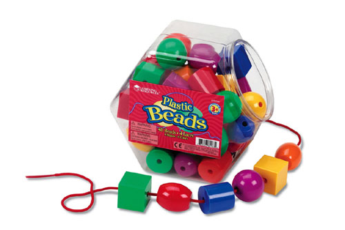 LEARNING RESOURCES LER0183 PLASTIC LACING BEADS